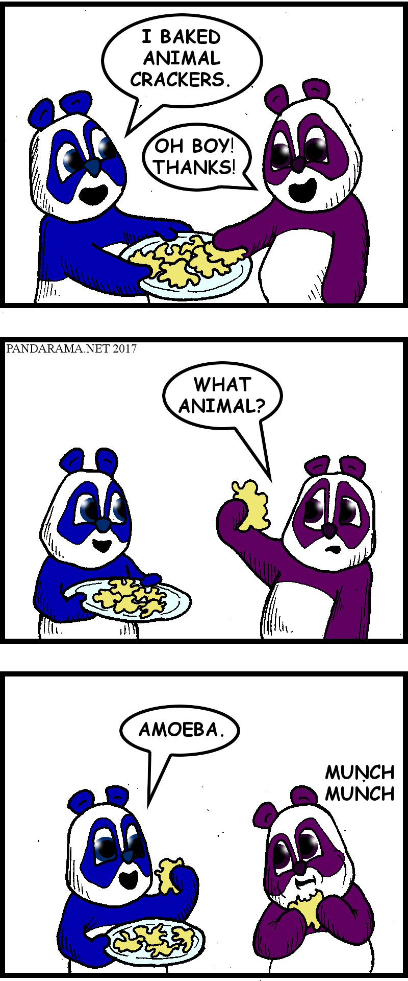 amoeba-shaped animal cookies. comic. amoeba animal crackers. comics. animal crackers cartoon.