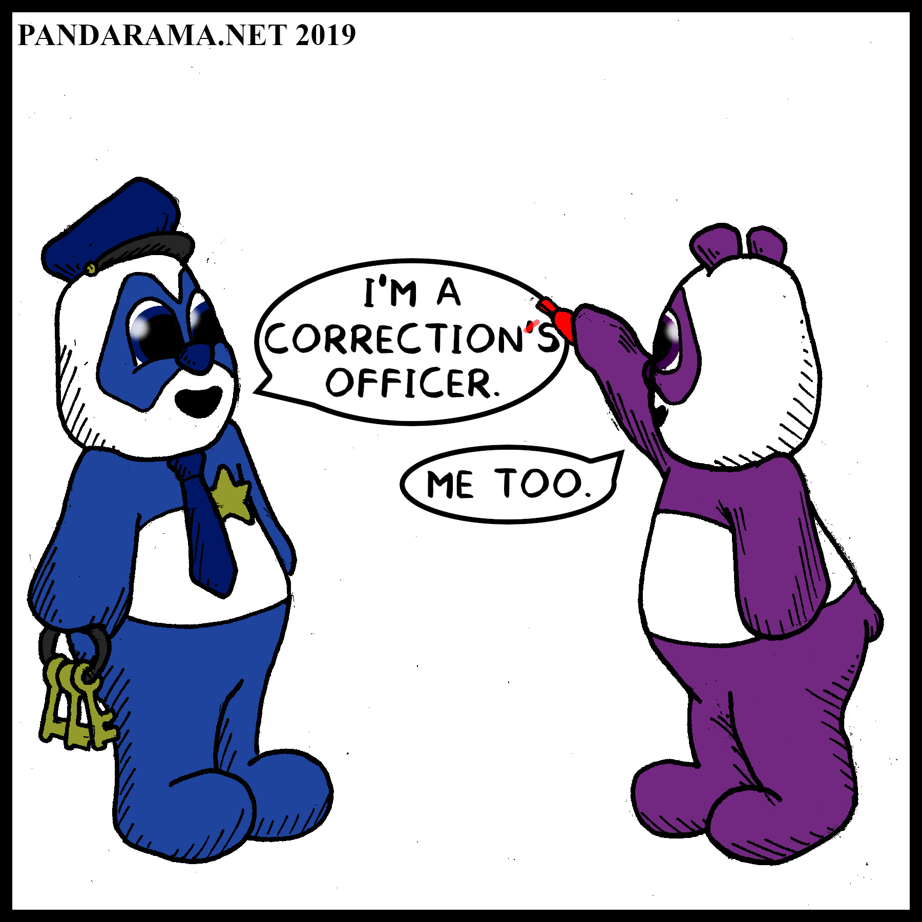 corrections officer, apostrophe erased from correction officer's word bubble
